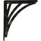 Ekena Millwork Nevio Wrought Iron Bracket, (Single center brace), Antiqued Pale Gold 1 1/2"W x 10"D x 12"H BKTM01X10X12SNEAPG - alternate 6